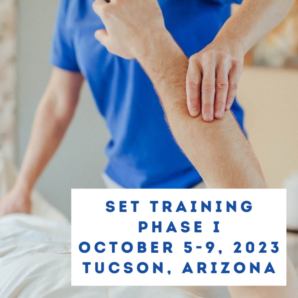 Structural Energetic Therapy therapist demonstrating SET protocols for SET Phase I class SET Training Phase I October 5-9, 2023 Tucson, Arizona